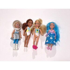 Barbie Little Sister Chelsea Size Fashion Dolls Girls Modern Lot Of 4 Mattel